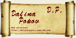 Dafina Popov vizit kartica